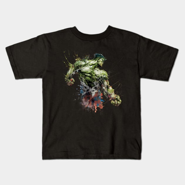 Hulk Fading Out Kids T-Shirt by Drank